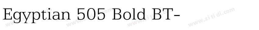 Egyptian 505 Bold BT字体转换